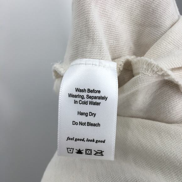 RicherPoorer Relaxed Long Sleeve Pullover Sweatshirt XS Crew Neck Cream NWT - Picture 10 of 10